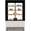 Витрина холодильная напольная, вертикальная, кондитерская, L1.00м, 3 полки, +1/+10С, дин.охл., белая (RAL 9016), стекло фронтальное прямое
