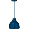 Лампа-мармит подвесная, абажур D241мм синий, стержень несгибаемый черный