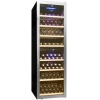 Шкаф холодильный для вина, 180бут. (520л), 1 дверь стекло, 7 полок, ножки, +3/+12С и +12/+20С, стат.охл.+вент., чёрный, замок