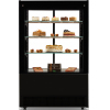 Витрина холодильная напольная, вертикальная, кондитерская, L1.25м, 3 полки, +1/+10С, дин.охл., черная (RAL 9005), стекло фронтальное прямое
