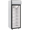Шкаф холодильный,  500л, 1 дверь стекло, 5 полок, ножки, +1/+10С, дин.охл., белый, канапе и рамка чёрные, LED, R290