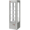 Витрина холодильная напольная, вертикальная, кондитерская, L0.60м, 5 полок-решеток, +1/+10С, дин.охл., нерж.сталь, 4-х стороннее остекление, R290